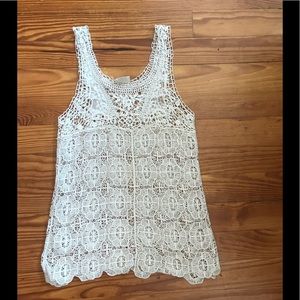 Anthropologie pins and needles crochet tank